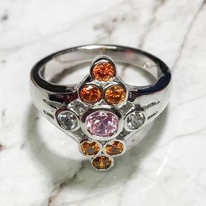 NEW Sterling Silver Diamond Shaped Ring